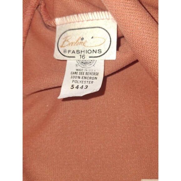 VINTAGE 70S PASTEL PANTS NWOT Beeline Fashions Size 16 Pink - Picture 8 of 8